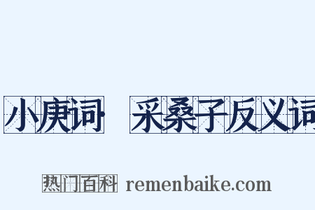 小庚词·采桑子反义词是什么意思的图片
